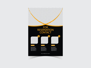 Restaurant Flyer Design Vector Illustrations
