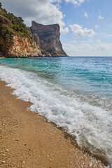 Cala del Moraig beach in Benitatxell of Alicante, Costa Blanca, Spain.