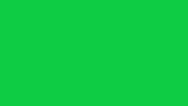 Camera moving through the modern window opening on green screen background,chroma key 3d animation