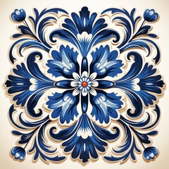 Fototapeta premium Traditional blue Spanish tile