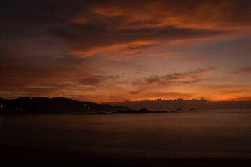 Coucher de soleil Mexique Mazunte
