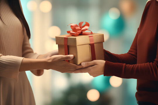 Friends Exchanging Gifts And Surprises