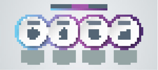 Set line Multitasking manager working, Worker location, Globe and people and Productive human. Business infographic template. Vector