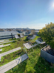 Toit terrasse d'un immeuble à Paris