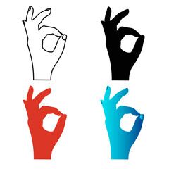 Abstract Hole Hand Gesture Silhouette Illustration
