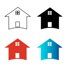 Abstract Home Silhouette Illustration