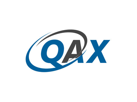 QAX letter creative modern elegant swoosh logo design
