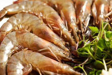 Soy Sauce Marinated shrimp, Korean food 