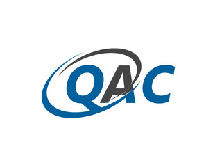 Fototapeta premium QAC letter creative modern elegant swoosh logo design