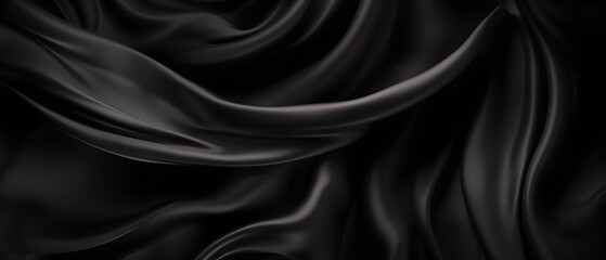 Obraz premium black colored silk satin background