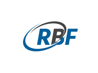 RBF letter creative modern elegant swoosh logo design