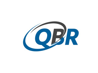 Obraz premium QBR letter creative modern elegant swoosh logo design