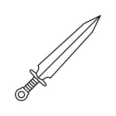 Sword icon vector on trendy style for design and print