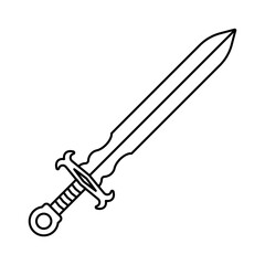 Sword icon vector on trendy style for design and print