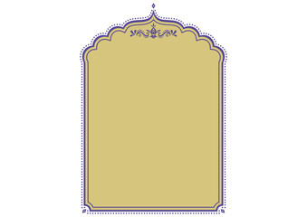 インド風の飾りフレーム。ベクターデータ。