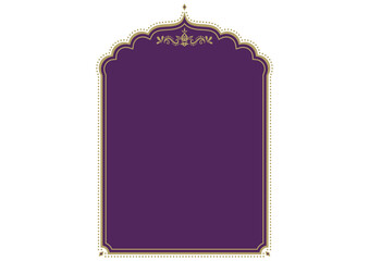 インド風の飾りフレーム。ベクターデータ。