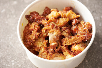 Fried chicken in a container