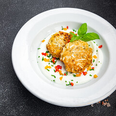 vegetable cutlet food meal snack on the table copy space food background rustic top view vegetarian vegan food no met