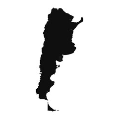 Abstract Silhouette Argentina Simple Map