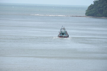 fishing boat in the sea.