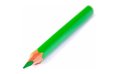 Green pencils isolated on white background