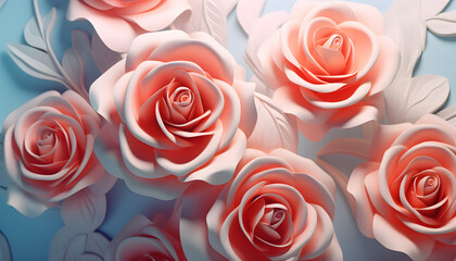 roses with large copy space soft smooth lighting background