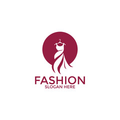 Fashion logo design, Fashion shop logo icon vector template