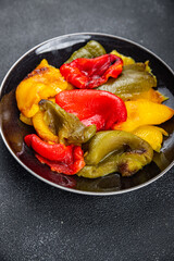 pepper vegetable baked roasted bell pepper food healthy meal food snack on the table copy space food background rustic top view 