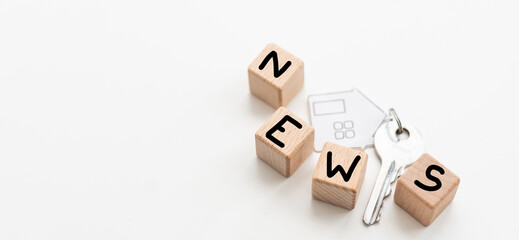 Closeup of wooden alphabet's cube with finance business concept. Selective focus.