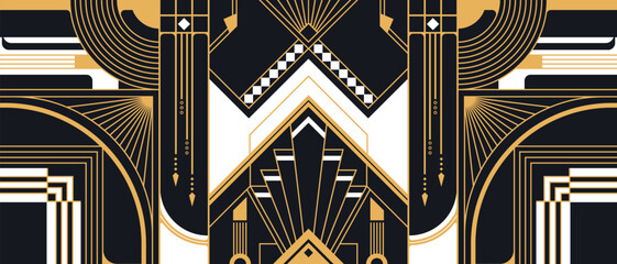 Abstract Art Deco geometric background