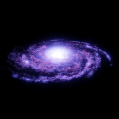 Milky way galaxy with stars and space dust in the universe. Spiral galaxy and stars. 