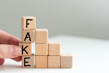  fake is written on cubes