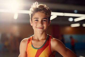 Happy Boy Artistic Gymnastics Training