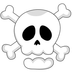 skull , bone , Halloween , cute , element , cartoon
