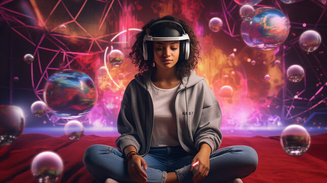Virtual Dreamscape: Youth Connection in a Realm of Wellness and Mystical Symbols