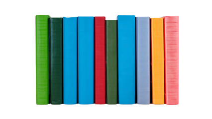 stack of colorful books isolated 