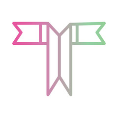 Badges Name Tag Gradient Line Icon