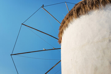 Old traditional windmill in Mykonos, Greece