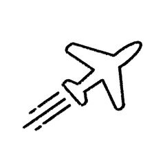 Fototapeta premium silhouettes of people with airplane
