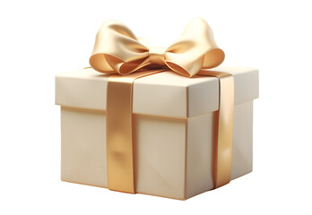 Birthday gift box with bow isolated on transparent background