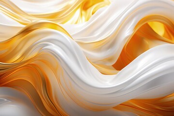 Abstract White and Gold Marble Pattern. Generative AI