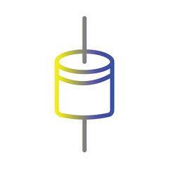 Circuit Component Diode Gradient Icon