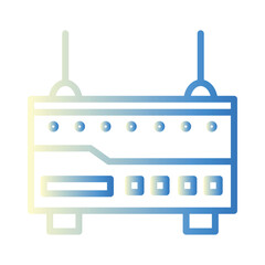 Fototapeta premium Hardware Pc Parts Gradient Icon