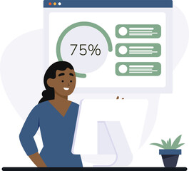 Business people doing analytics