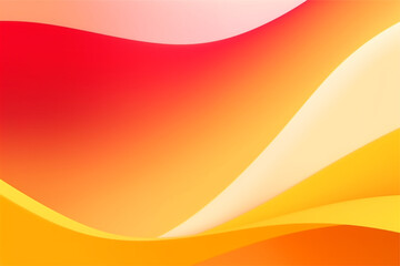 Abstract orange and yellow gradient background with curved lines. Vector illustration.