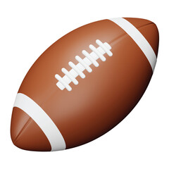 Rugby 3d rendering isometric icon.