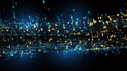 Obraz premium Data technology background. Abstract background. Connecting dots and lines on dark background, Generative AI