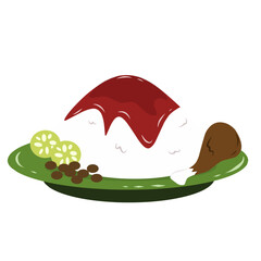 Illustration of nasi lemak