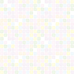 淡いピンク系モザイク模様の水彩風シームレスパターン