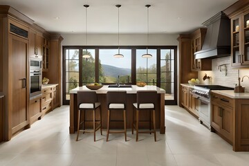 modern kitchen interior Generated Ai